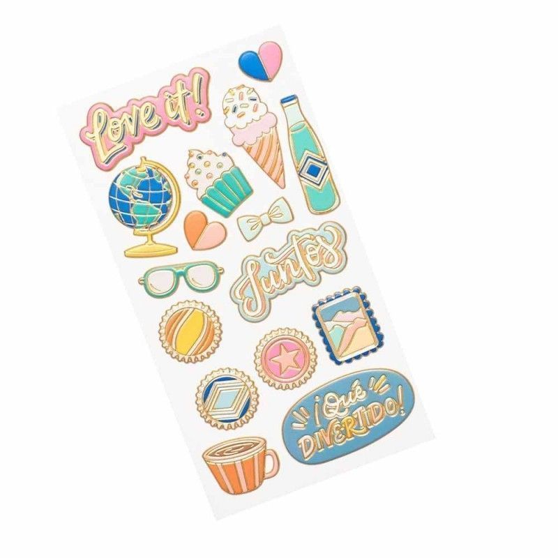 ENAMEL STICKERS BUENOS DIAS (16 PCS)