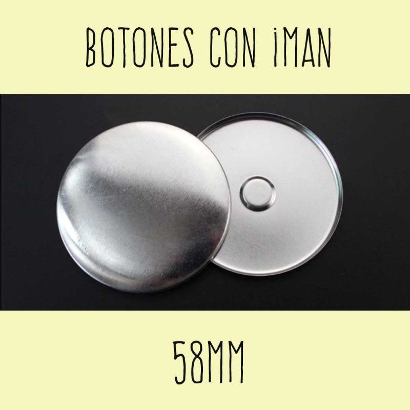 INSUMO DE 10 BOTONES CON IMAN 58MM