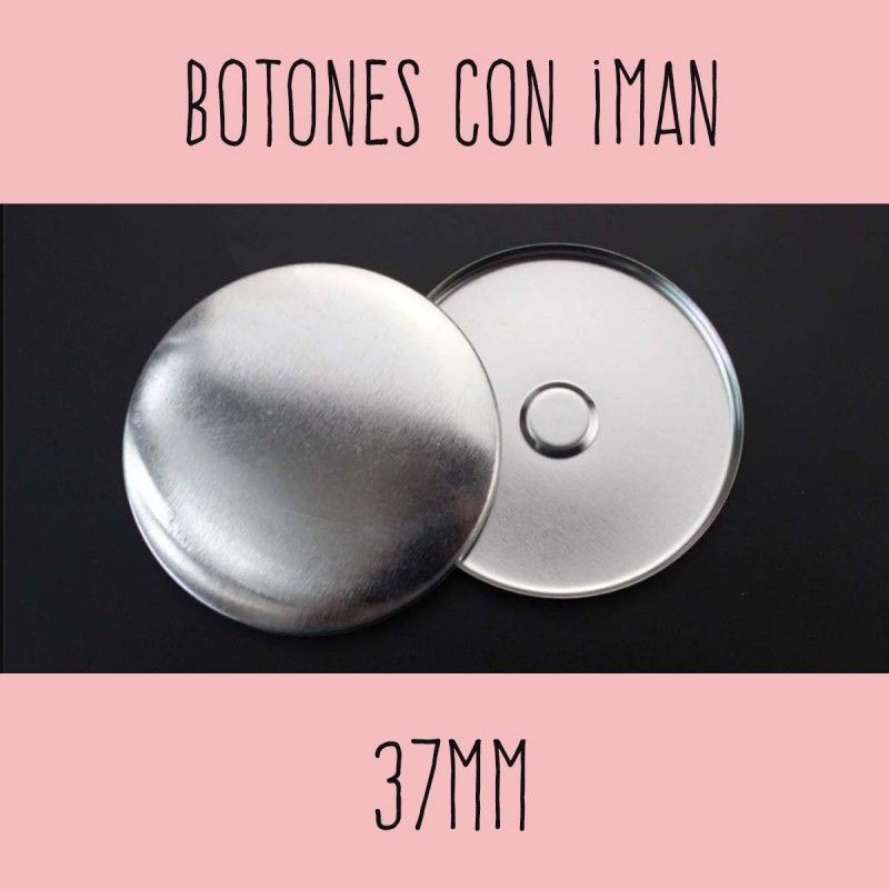 INSUMO DE 10 BOTONES CON IMAN 37MM