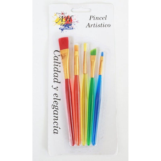 PINCELES AH ROYAL SURTIDOS EN ACRILICO DE COLORES (5 PCS)