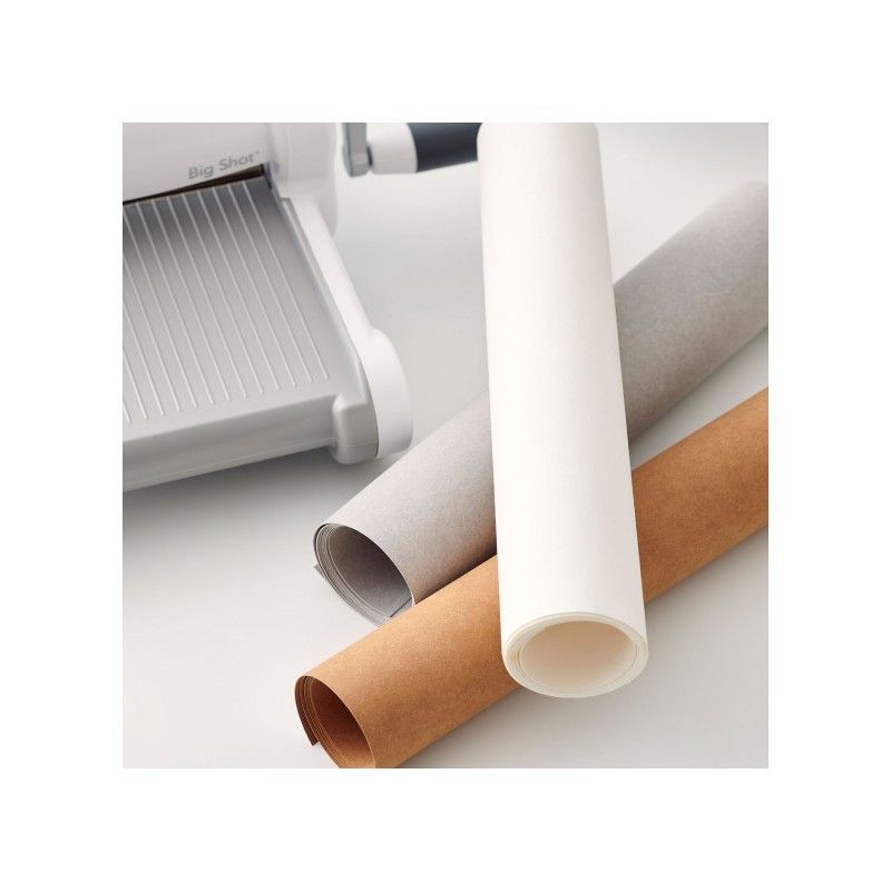 ROLLO DE PAPEL LAVABLE GRIS DE SIZZIX DE 30CM X 120CM
