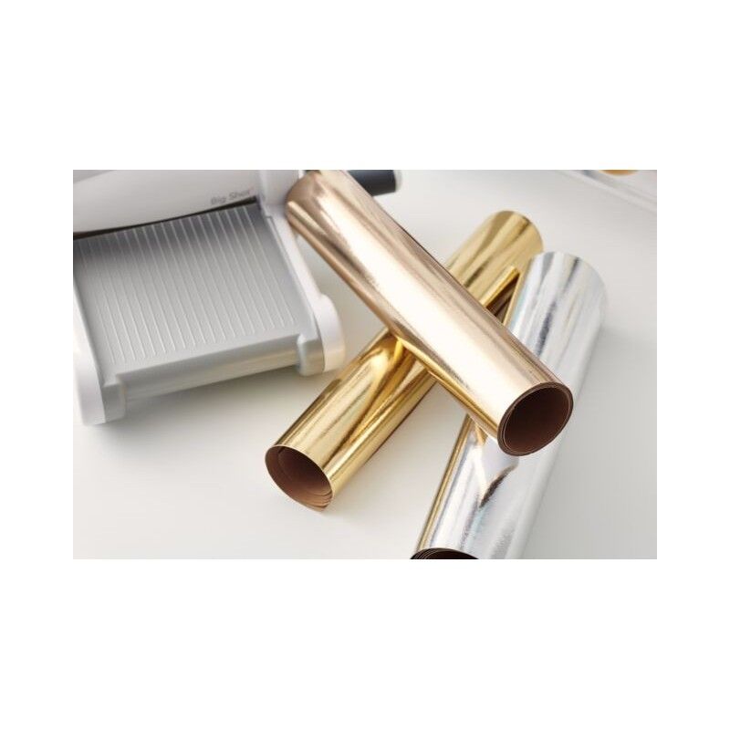 ROLLO DE PAPEL LAVABLE PLATA DE SIZZIX DE 30CM X 120CM