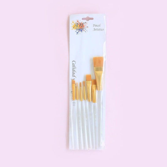 PINCELES AH ROYAL SURTIDOS EN ACRILICO TRANSPARENTE (7 PCS)