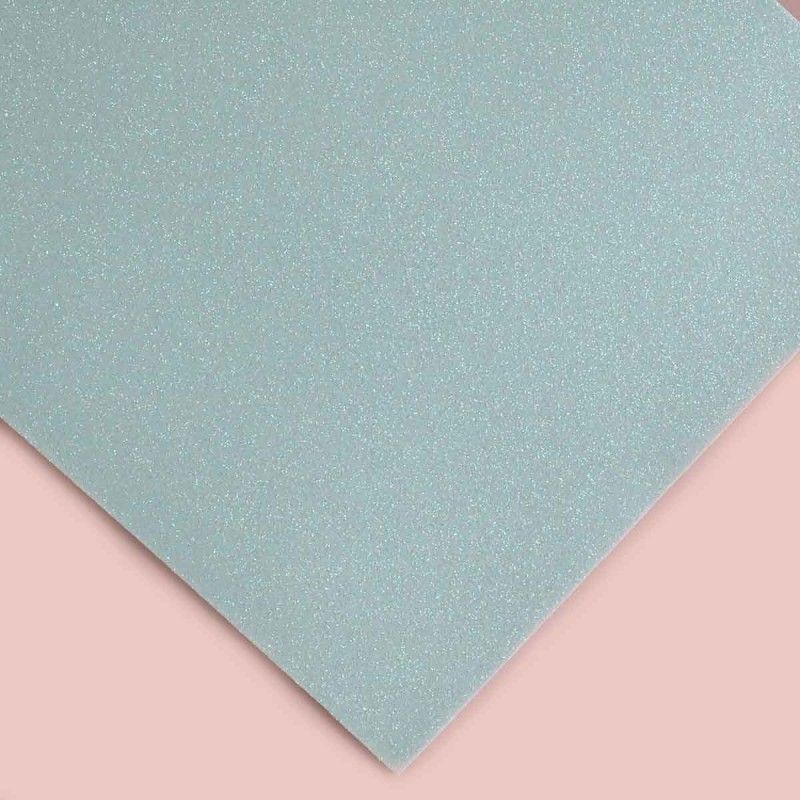 FOAMI CARTA ESCARCHADO AZUL PASTEL (10 UNI)