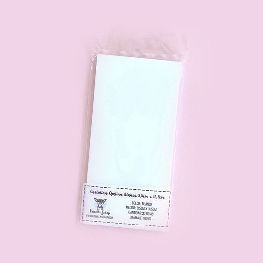 OPALINA BLANCA 180 gr 8,5cm x 16,5cm (20 PCS)