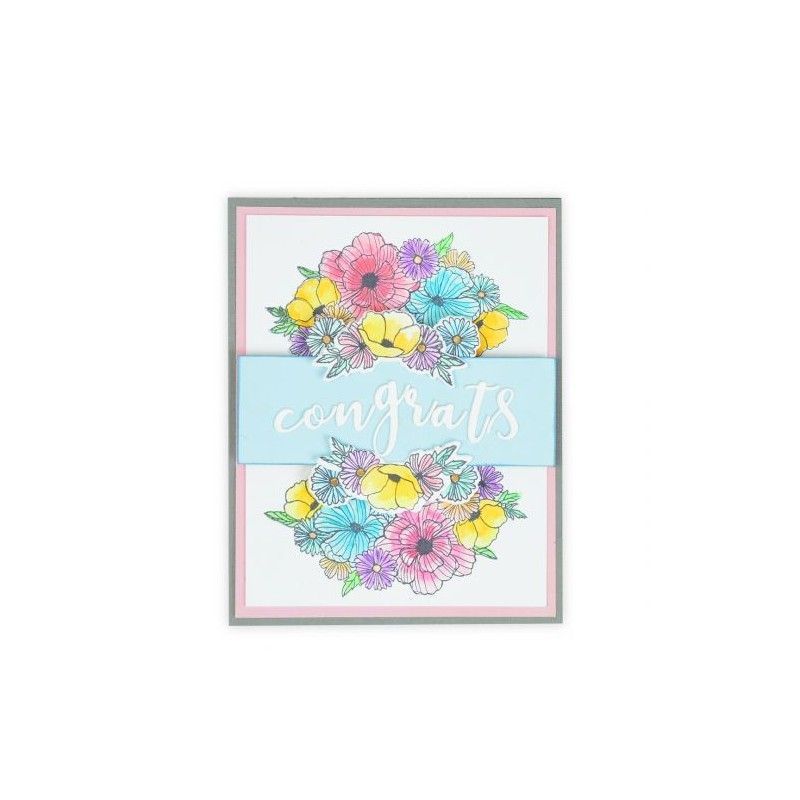 SET DE TROQUELES FRAMELITS Y SELLOS BONITAS FLORES DE SIZZIX