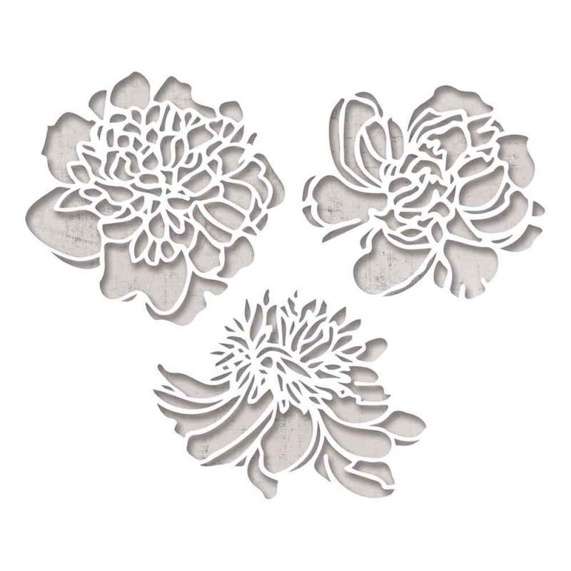 TROQUEL THINLITS FLORES RECORTADAS (3 PCS) DE TIM HOLTZ