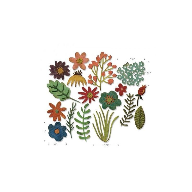 TROQUEL THINLITS FUNKY FLORAL Nº 1 (17 PCS) DE TIM HOLTZ