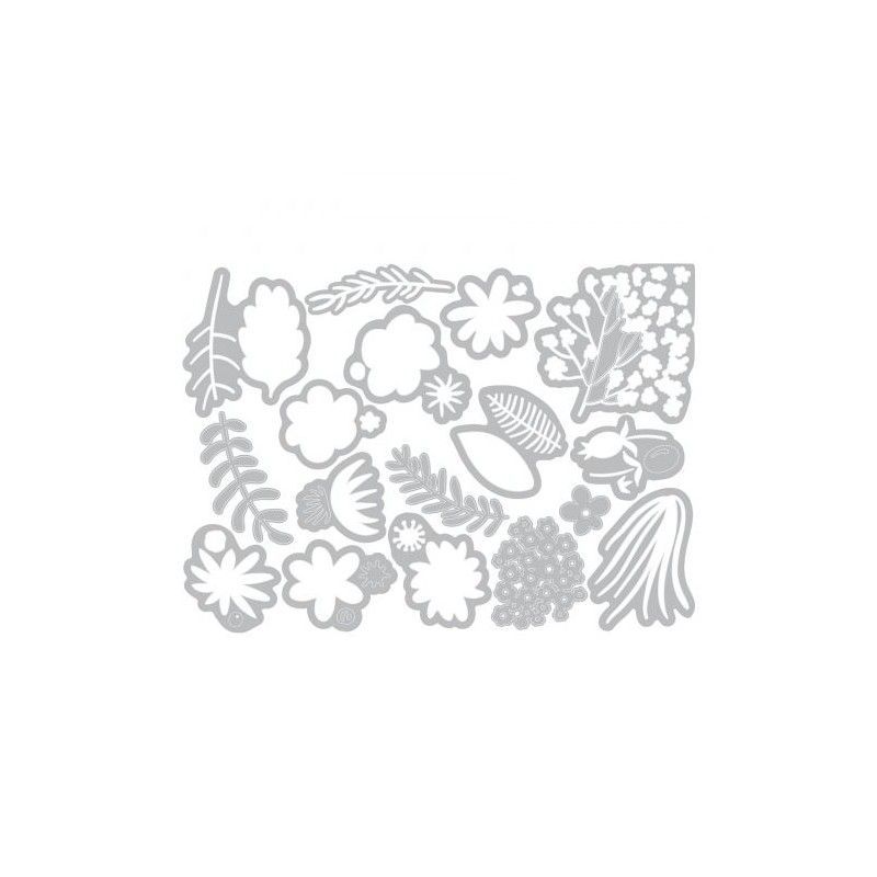 TROQUEL THINLITS FUNKY FLORAL Nº 1 (17 PCS) DE TIM HOLTZ