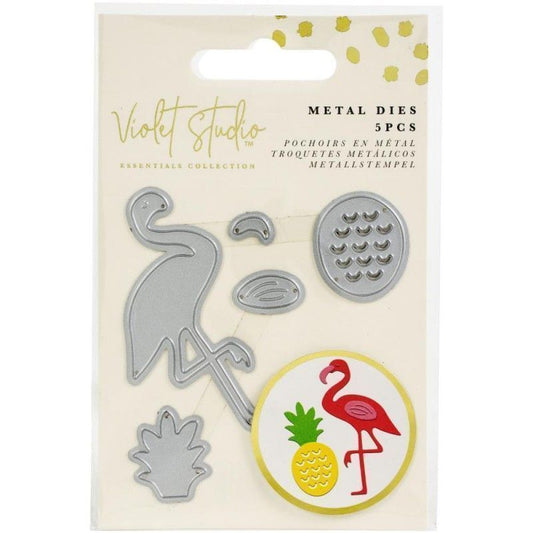 MINI TROQUEL DE FLAMINGO Y PIÑA (5PCS)