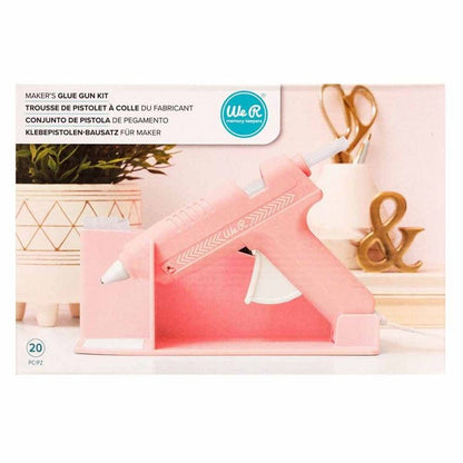 PISTOLA DE SILICONA ROSA MAS SOPORTE