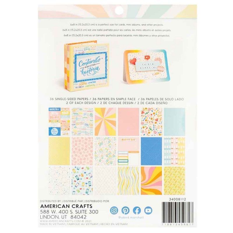 PAPEL COLECCION FANTASTICO OBED MARSHALL 15 X 20 CM (36 HOJAS)