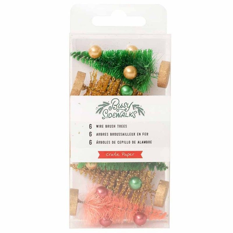 ARBOLES NAVIDEÑOS BUSY SIDEWALKS (6 PCS)