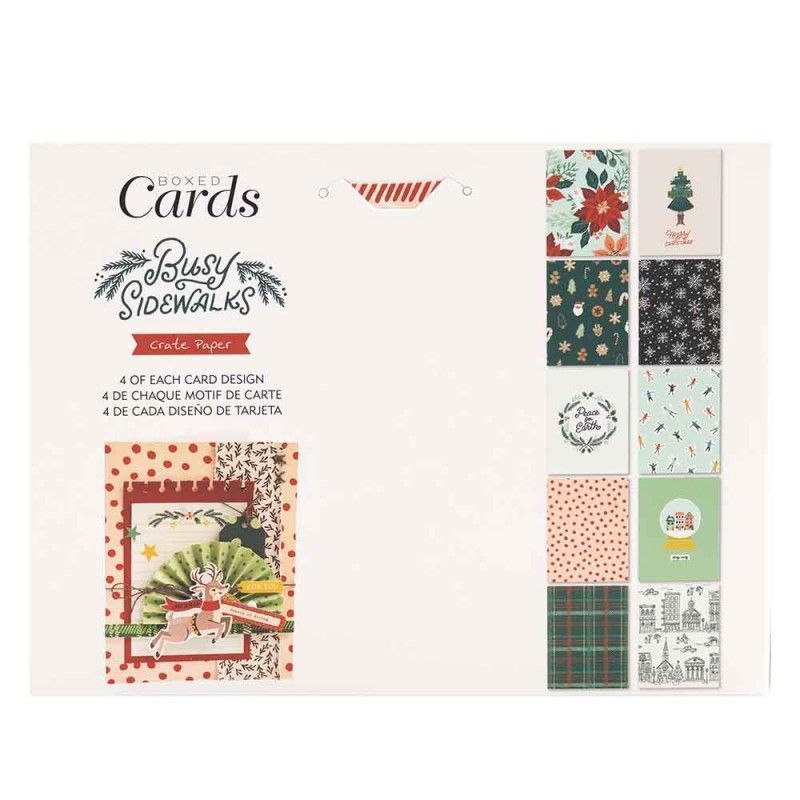 CAJA DE TARJETAS Y SOBRES COLECCION BUSY SIDEWALKS