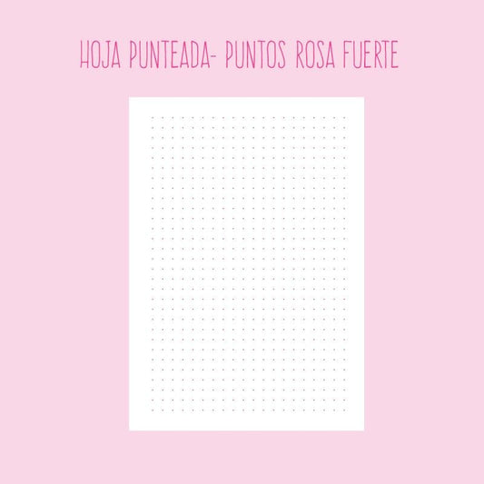 PACK DE HOJAS DE PUNTOS ROSA FUERTE PARA AGENDA  (100 HOJAS)