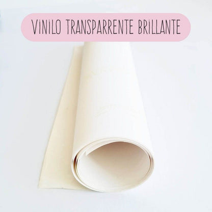 VINILO TRANSPARENTE BRILLANTE CON ADHESIVO 30cm x 1,52m