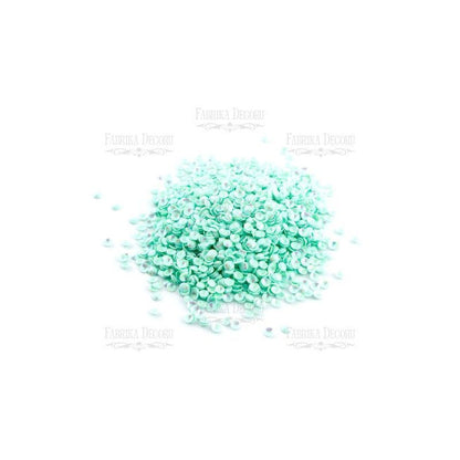 LENTEJUELAS COPA REDONDA COLOR MENTA CON NACAR IRIDISCENTE