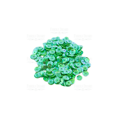 LENTEJUELAS ROSETAS REDONDAS COLOR AGUAMARINA CON NACAR IRIDISCENTE
