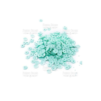 LENTEJUELAS ROSETAS REDONDAS COLOR MENTA