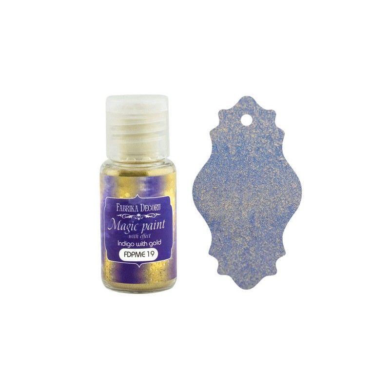 PINTURA EN POLVO MAGICA INDIGO CON ORO 15 ml