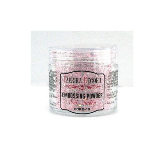 POLVOS DE EMBOSSING ROSA SHABBY CON GLITTER