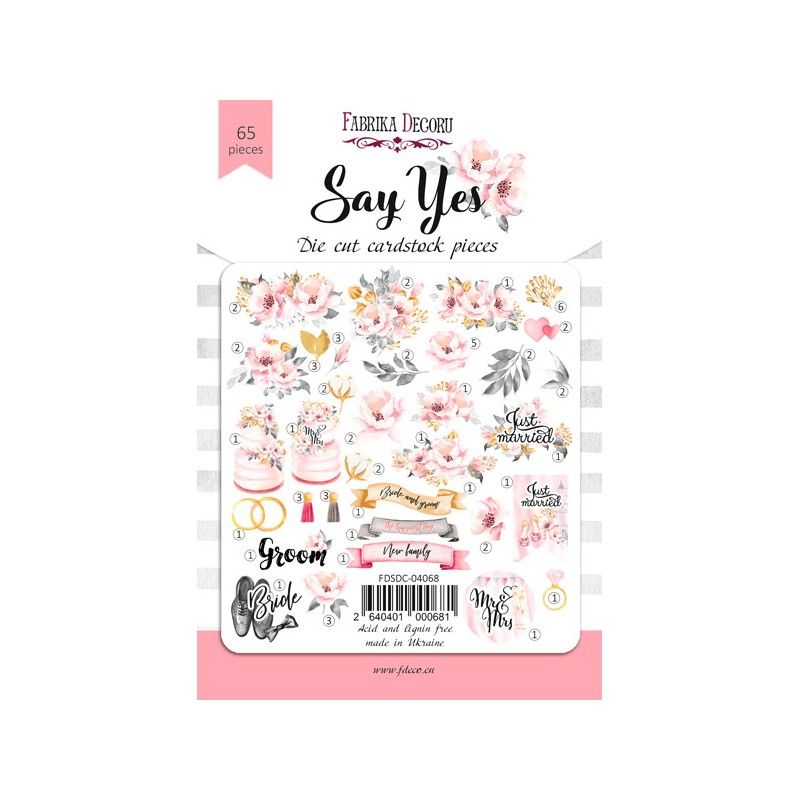 DIE CUTS COLECCION SAY YES (65 PIEZAS)