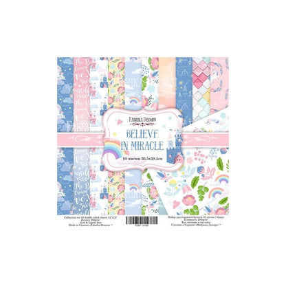SET DE PAPELES BELIEVE IN MIRACLE (30 X 30 CM)
