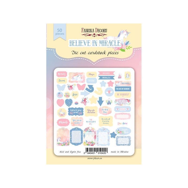 DIE CUTS BELIEVE IN MIRACLE (50 PCS)