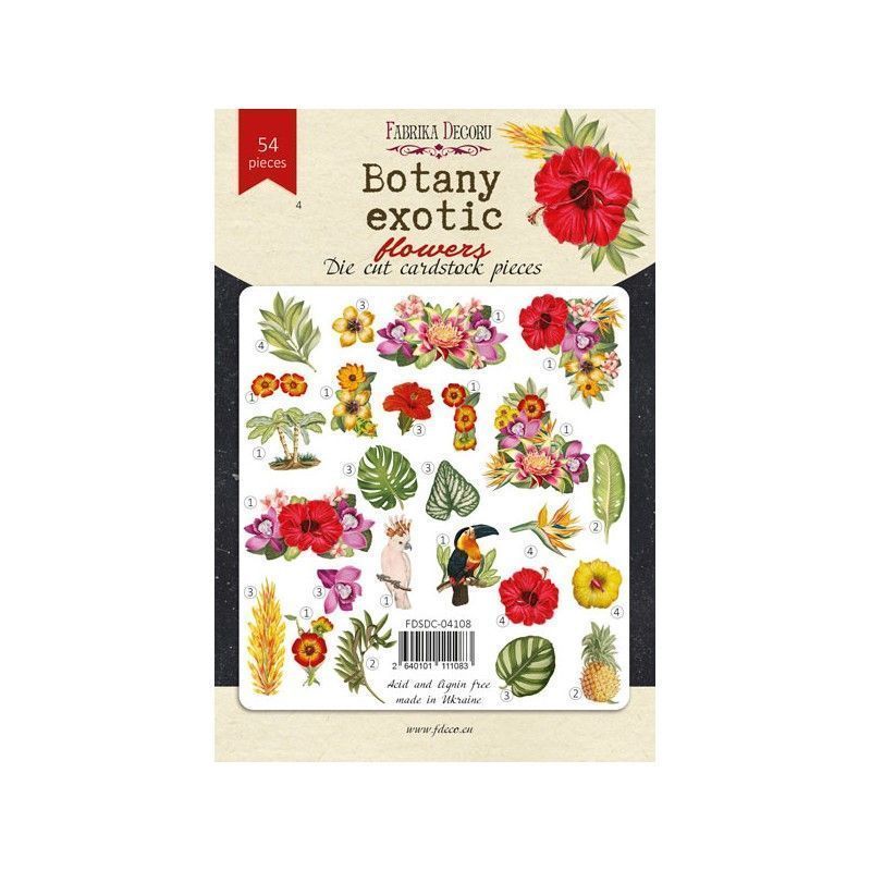 DIE CUTS BOTANY EXOTIC FLOWERS (54 PCS)