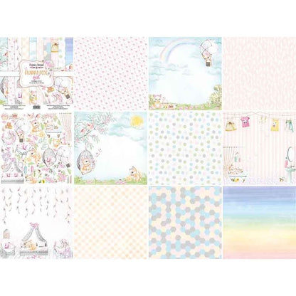 SET DE PAPELES FUNNY FOX GIRL 20CM X 20CM