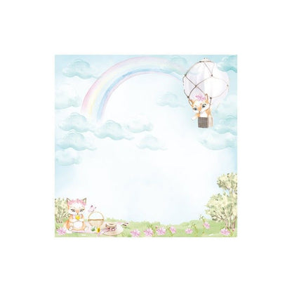 SET DE PAPELES FUNNY FOX GIRL 20CM X 20CM