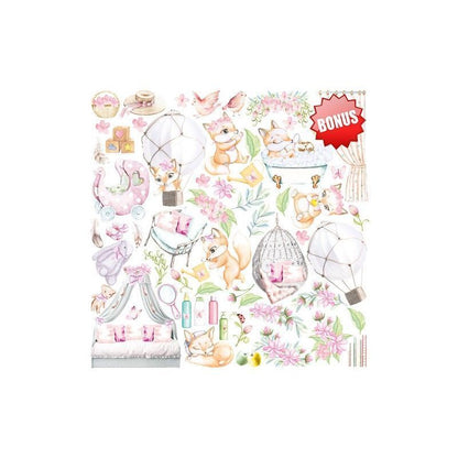 SET DE PAPELES FUNNY FOX GIRL 30.5CM X 30.5CM