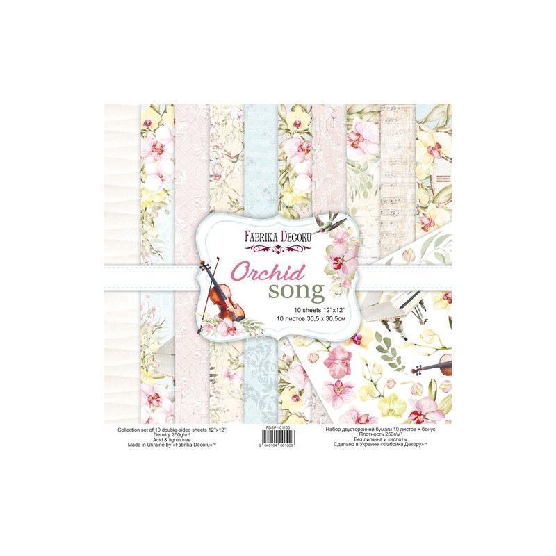 SET DE PAPELES ORCHID SONG 30.5CM X 30.5CM