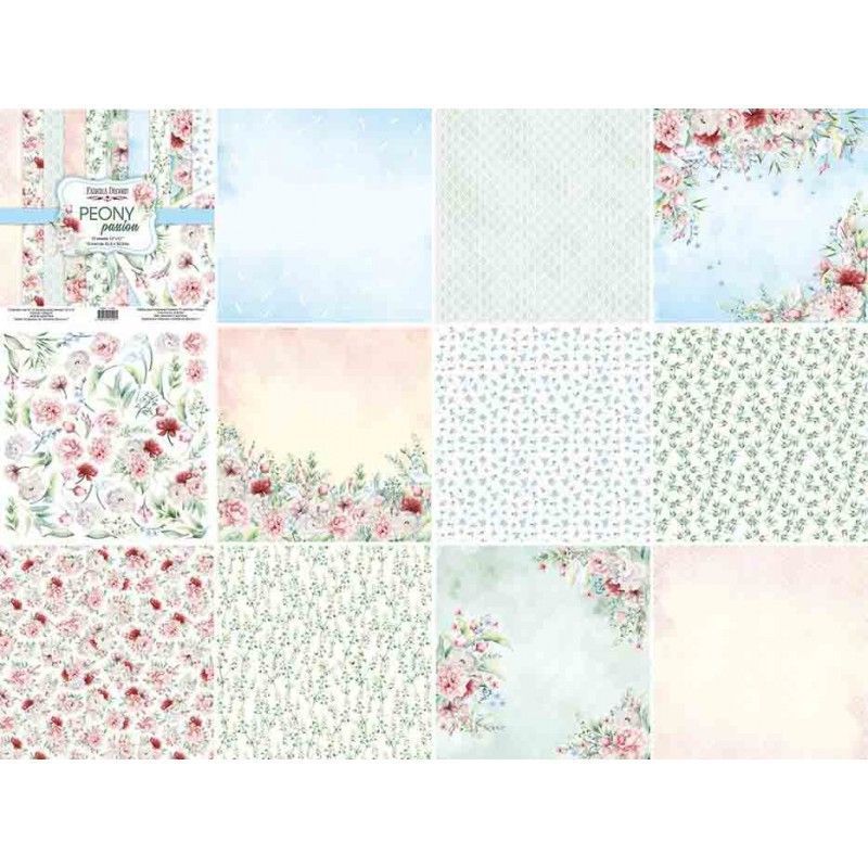 SET DE PAPELES PEONY GARDEN 20CM X 20CM