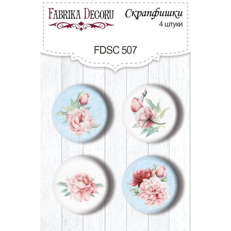 SET DE BOTONES PEONY GARDEN No. 507 (4 PCS)