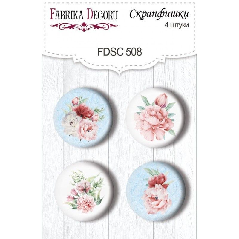 SET DE BOTONES PEONY GARDEN No. 508 (4 PCS)