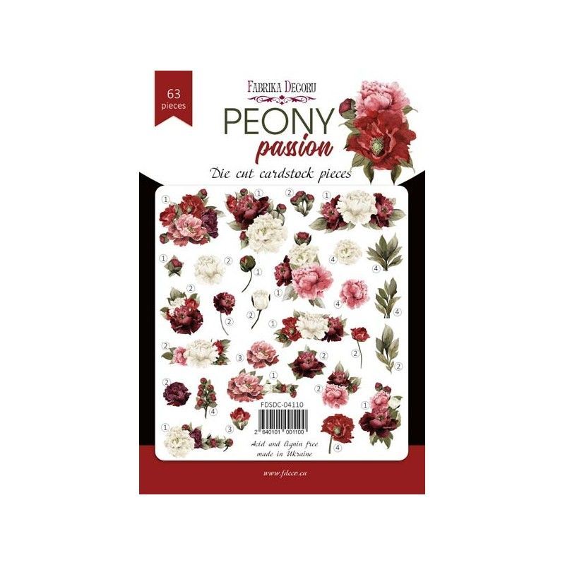 DIE CUTS PEONY PASSION 63 PCS