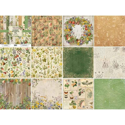 SET DE PAPELS SUMMER BOTANICAL DIARY 30.5CM X 30.5CM