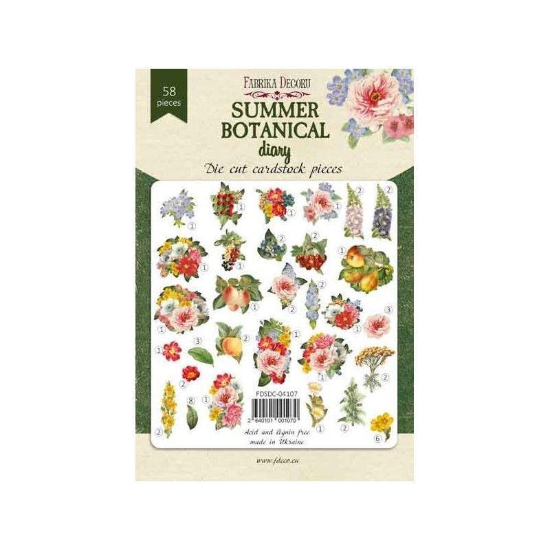 DIE CUTS SUMMER BOTANICAL 58 PCS