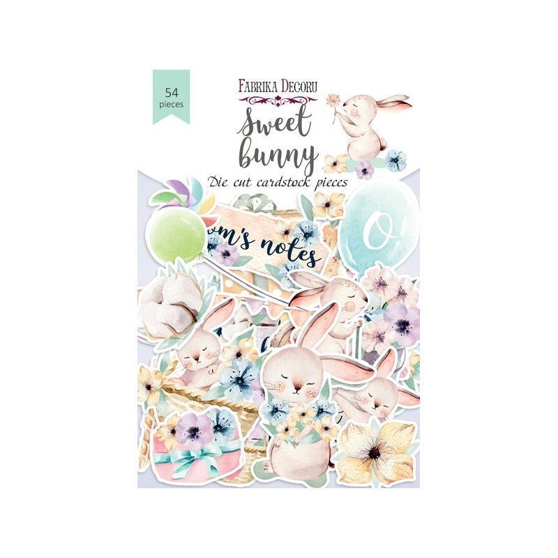 DIE CUTS SWEET BUNNY 54 PCS