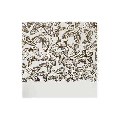 ECOPIEL BLANCO CON ESTAMPADO DE MARIPOSAS DORADAS 50cm x 25cm