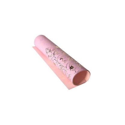 ECOPIEL FLAMINGO ESTAMPADO CON ESTRELLAS DORADAS (50cm x 25cm)