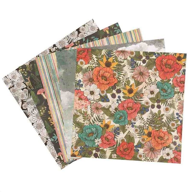 SET DE PAPELES FERNWOOD 30.5 X 30.5 CM DOBLE CARA