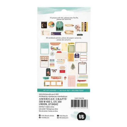 JOURNALING EPHEMERA FERNWOOD (40 PCS)