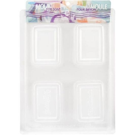 MOLDE RECTANGULAR PARA JABONES DECORATIVOS (4 CAVIDADES)