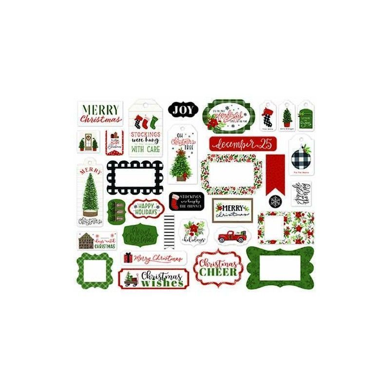 MARCOS Y ETIQUETAS HOME CHRISTMAS (33 PCS) CARTA BELLA