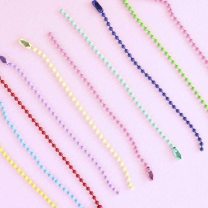 CADENA DE BOLITAS PARA LLAVERO MIX DE COLORES (10 UDS)