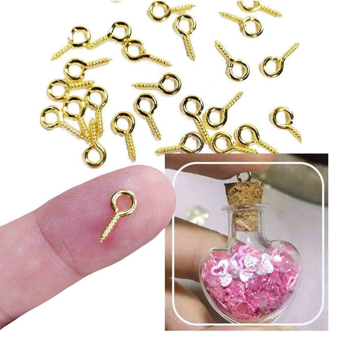 CANCAMO TORNILLO DORADO PARA LLAVEROS O DIJES (50 PCS)