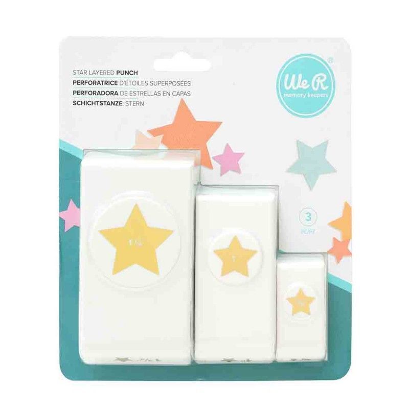 SET DE 3 PERFORADORAS DE ESTRELLAS WE R (3 PCS)