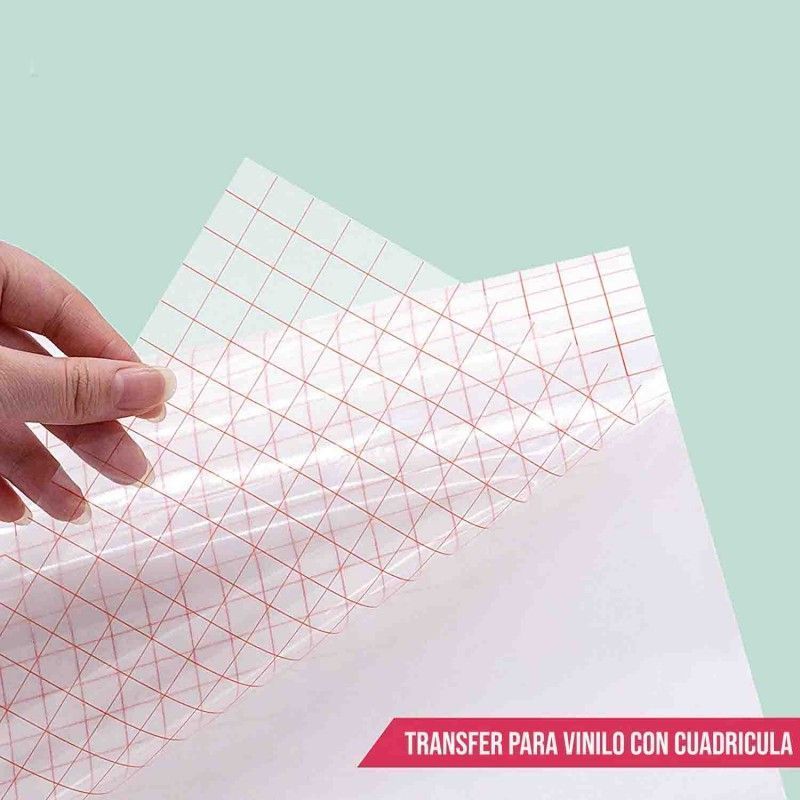 TRANSFER PARA VINILO CON CUADRICULA 30cm x 150cm